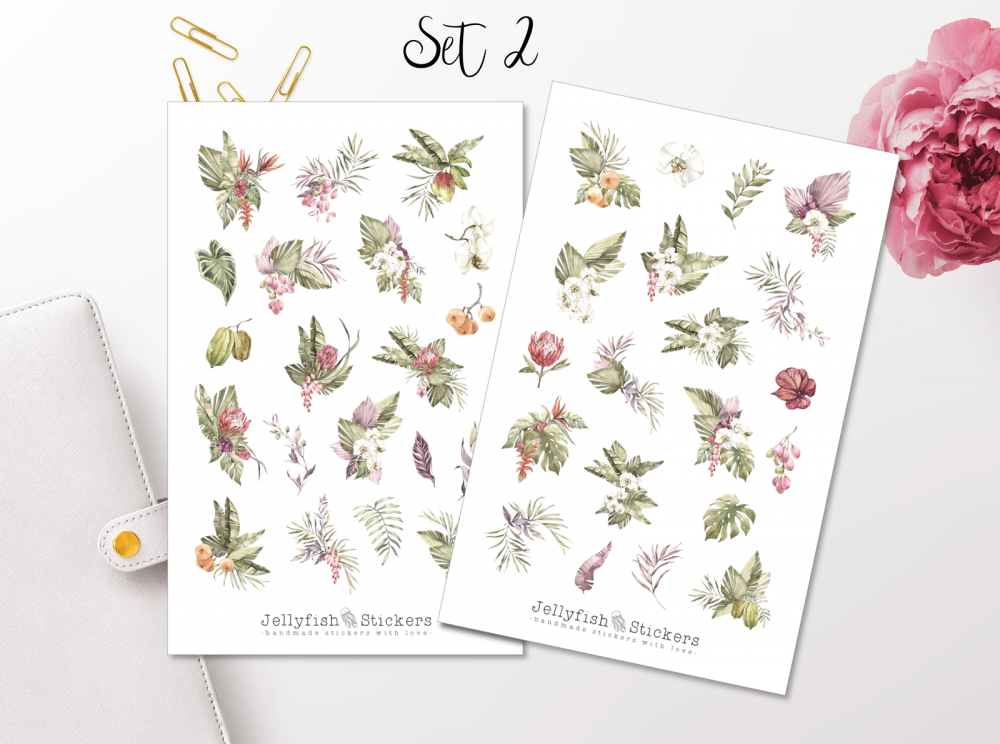 Sommer Vögel Sticker Set